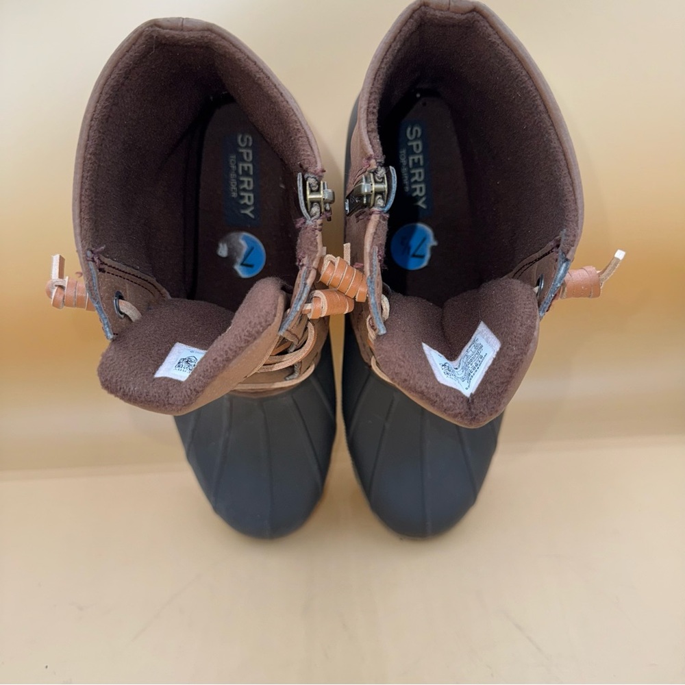 Sperry Saltwater Duck Boots Brown and Black, Waterproof, Women’s Size 7.5, EUC - Picture 5 of 10